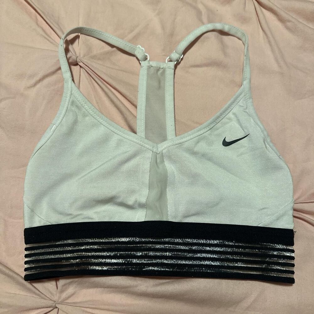 Nike Women's White and Cream Top